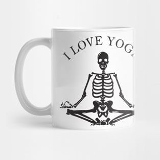 Skeletons love yoga but this was to long relax Mug